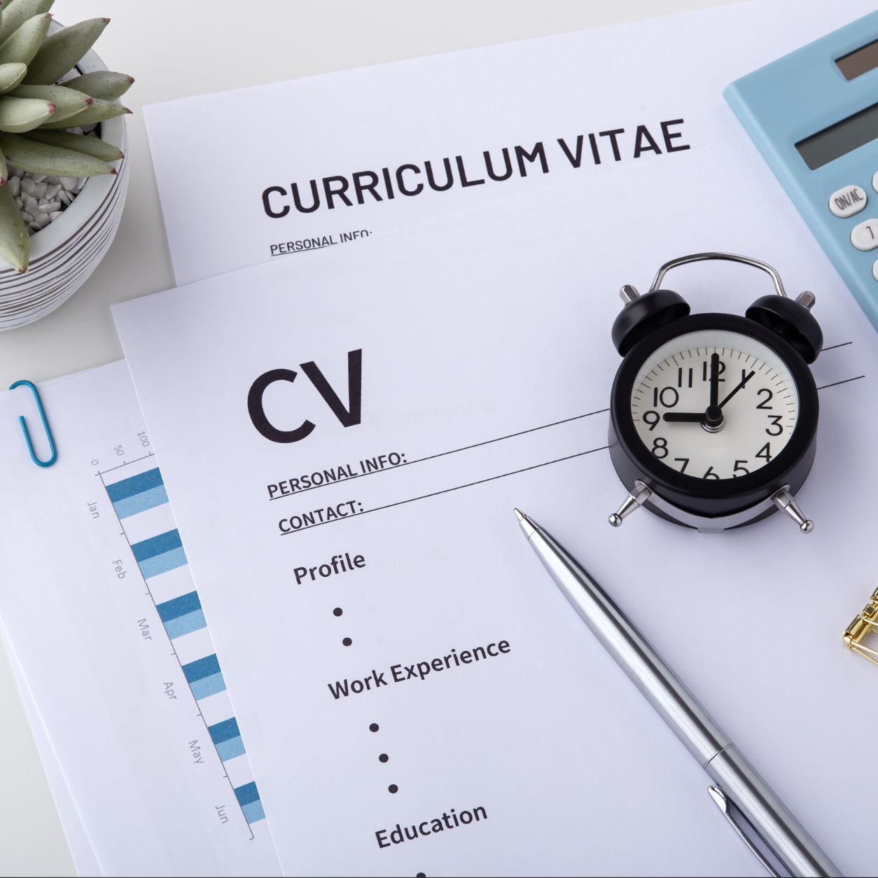 Wydrukowane cv na rozmowę rekrutacyjną osoby niepełnosprawnej